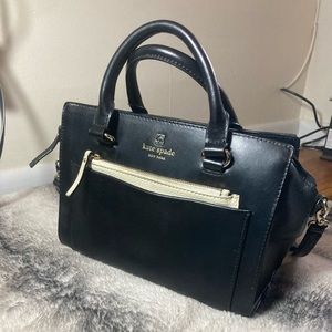Kate Spade black leather crossbody, excellent used condition